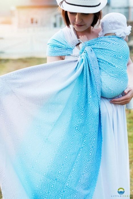 Chusta kółkowa Little Frog Linen Sky Cube