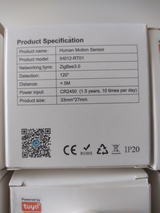 Czujnik ruchu Zigbee PIR Tuya Smart life Sonoff