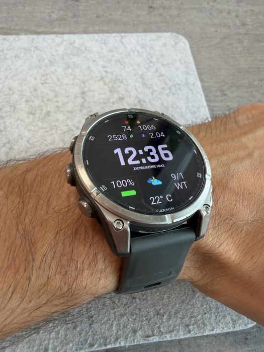 Garmin 8 fenix pro, stan bardzo dobry, 47mm
