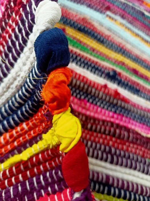 Dywan dywanik boho 150x80 cm duży ręcznie tkany bawełniany