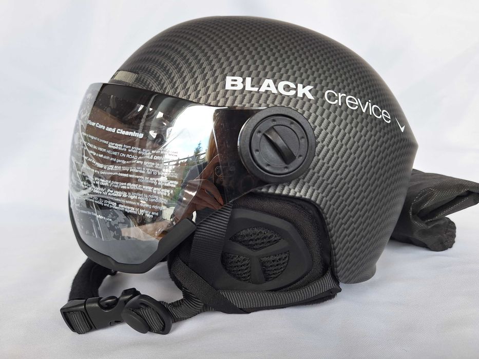 Kask narciarski Black Crevice Gstaad Carbon Schwarz S 51-54cm