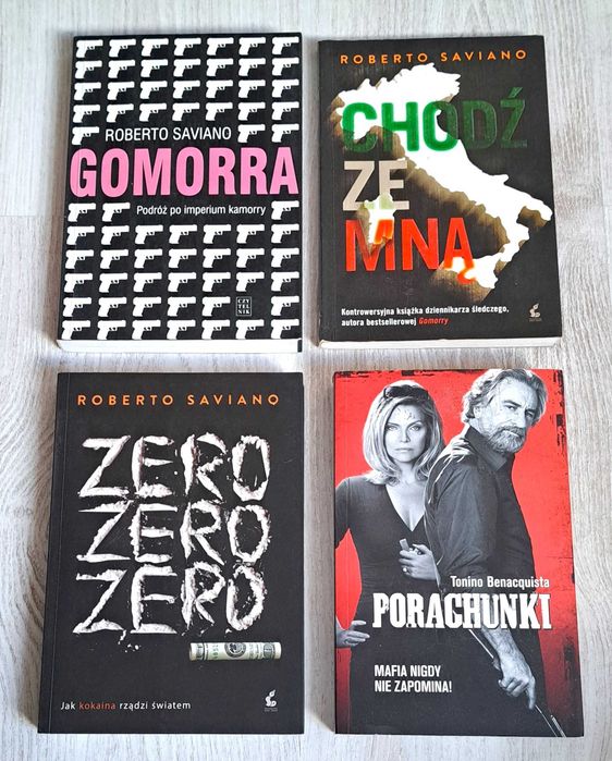 4x Roberto Saviano Gomorra + Chodź ze mną UNIKAT + Zero Zero Zero  + Tonino Benacquista Porachunki