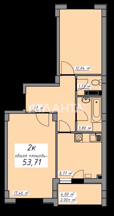 2-кімнатна квартира за адресою вул. Фруктова (площа 54,8 м²) - Atlanta.ua - фото 9