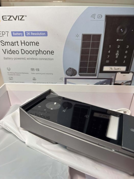 Okazja! Inteligentny Wideodomofon Bezprzewodowy EZVIZ EP7 2K + Panel Solarny NOWY