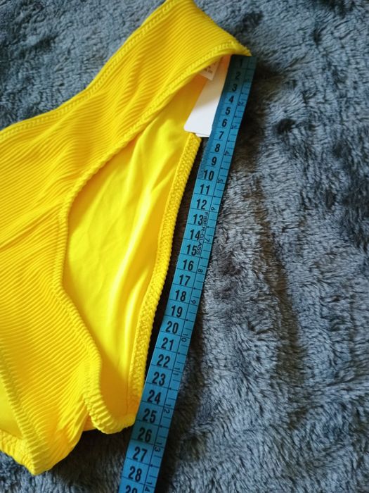 Dół od bikini Żółte klasyczne prążek