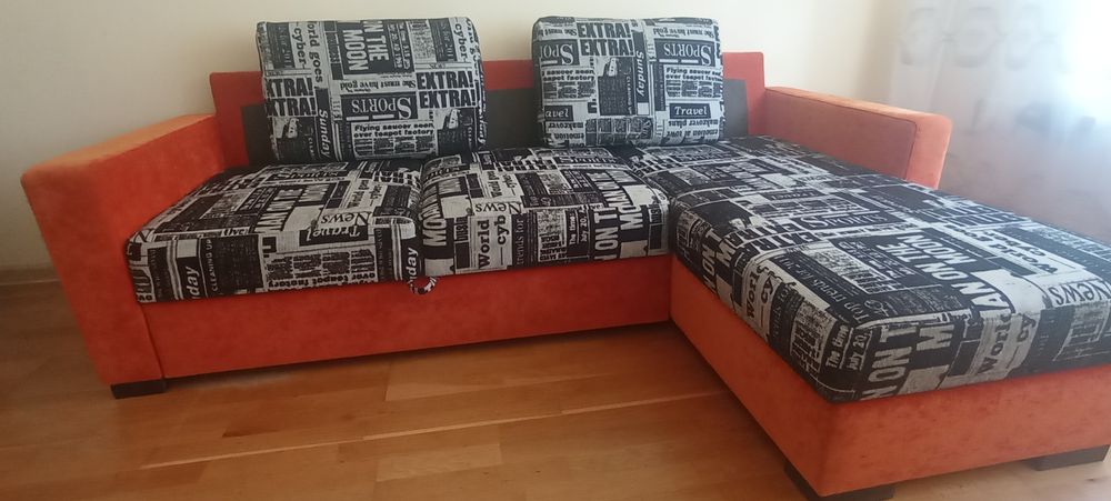 REZERWACJA!  Narożnik z funkcją spania + gniazdo 230V i USB