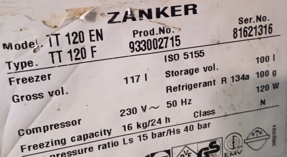 Морозилка Zanker 120w Germany: 4 499 грн. - Морозильные камеры