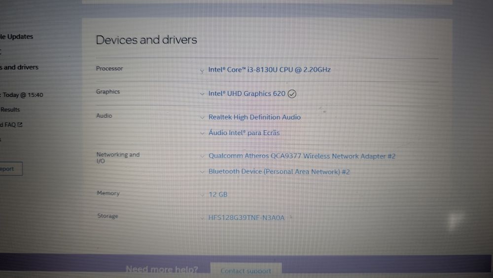Portátil Lenovo Ideapad 330S (14") - i3 8ª Gen / 12GB RAM / 128GB