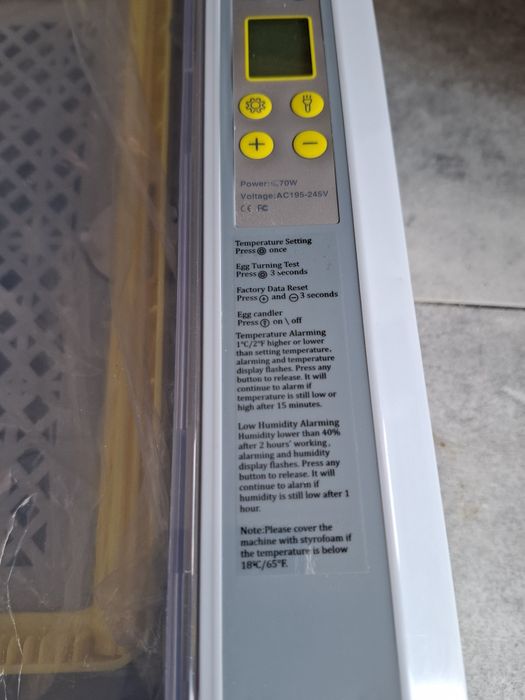 Inkubator jaj z katrola temperatury 36 jaj