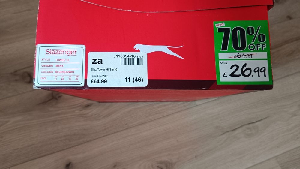 Buty Sneakersy sportowe wysokie meskie Slazenger rozmiar 46
