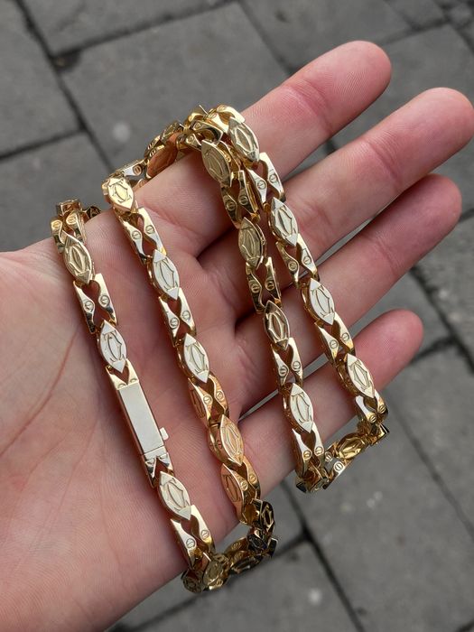 Złoty łańcuszek splot CARTIER 585 NOWY