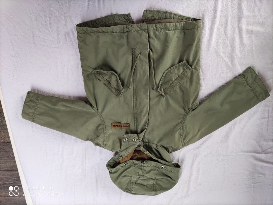 Kurtka zimowa, parka khaki, Zara 98