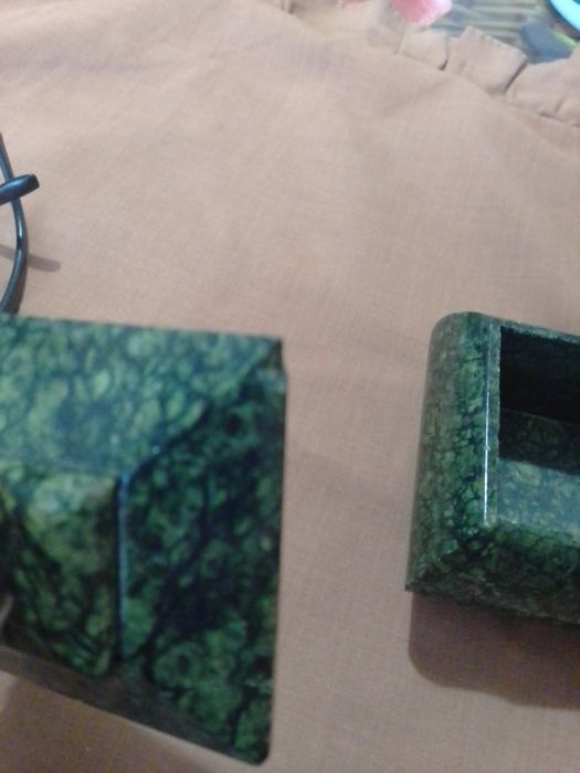 Шкатулка из природного змеевика