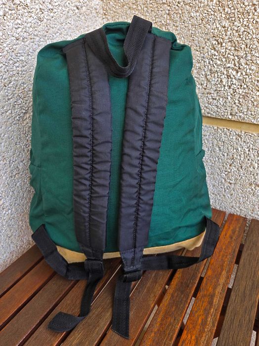 Mochila backpack Eastpak Made in USA leather couro pele anos 90 RARA