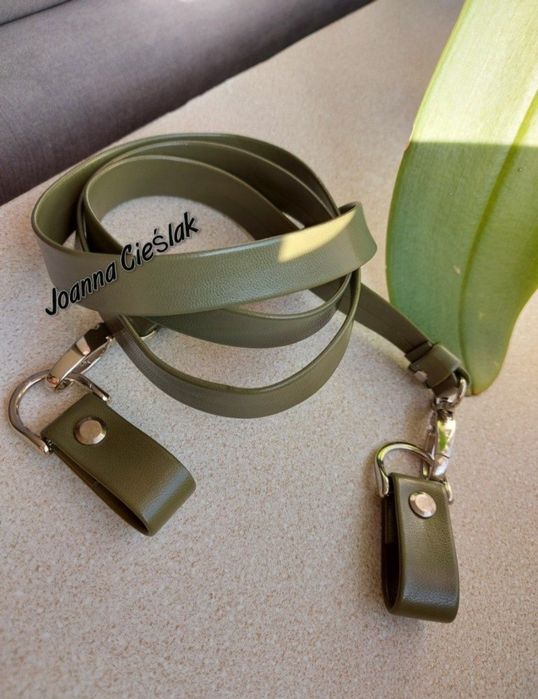 VERDE SCURO + zaczepy Nowy eco pasek do obag moon light glam moon