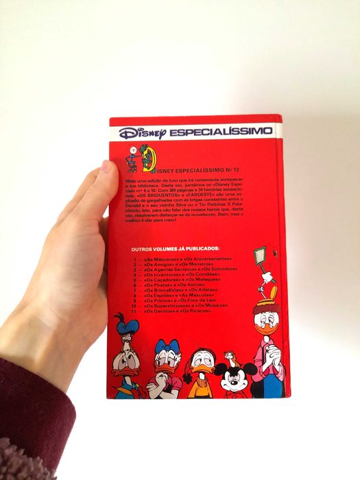 Livro Vintage de BD Disney Especialíssimo Número 12 Coleção Anos 80