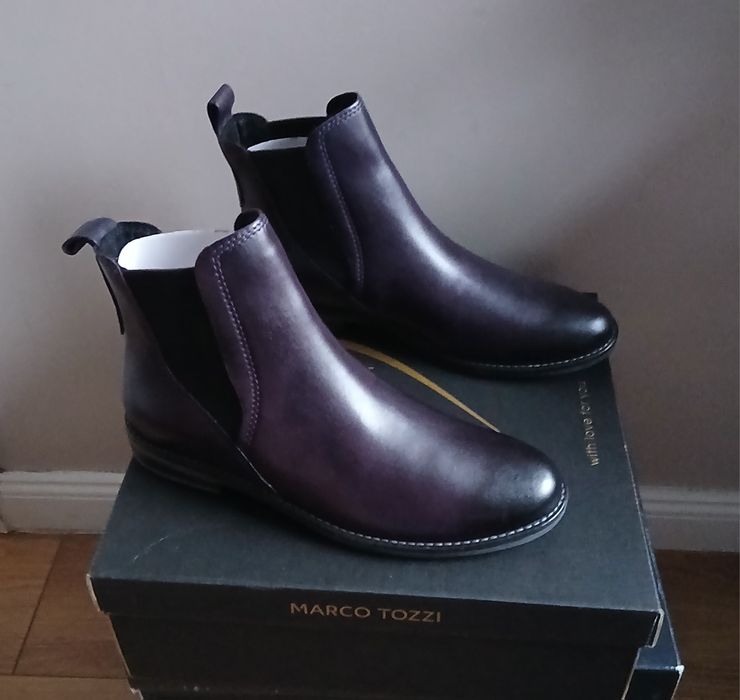 -40% Botki skórzane Marco Tozzi. R.39.