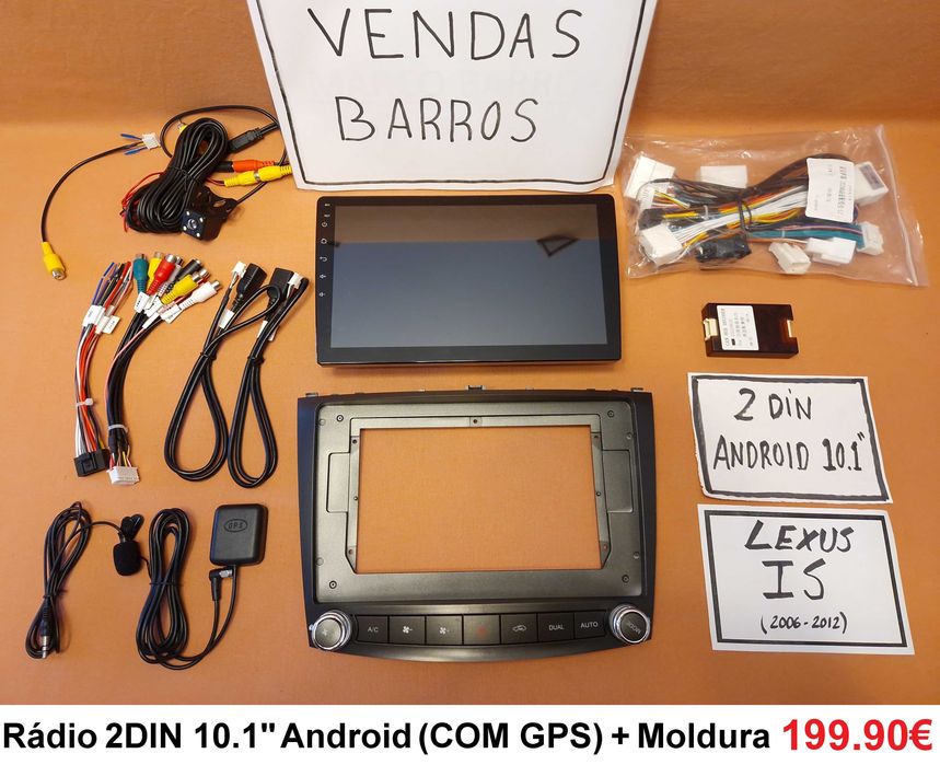 (NOVO) Rádio 2DIN • LEXUS IS / GS • Android • GPS • is200 is220 is300
