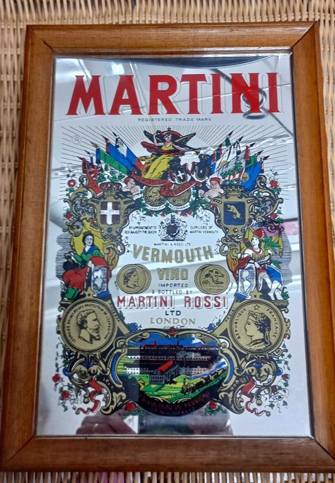Espelho publicitário vintage Martini Rossi