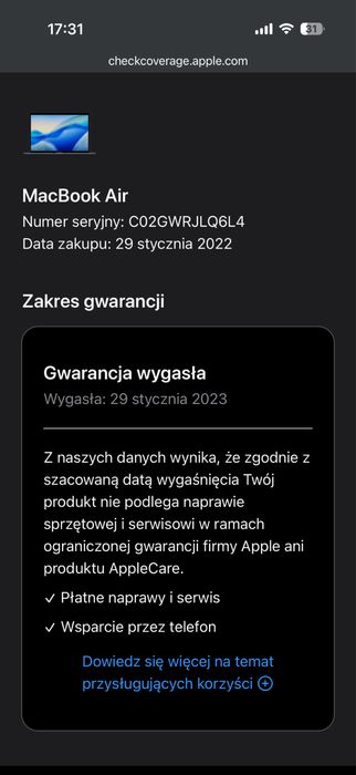 MacBook Air 13” M1 A2337 8GB RAM