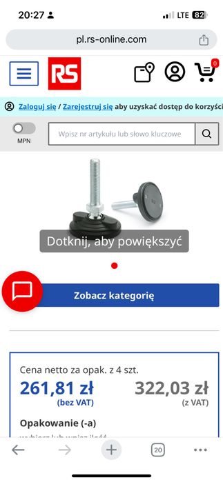 Stopki komplet 4 sztuki