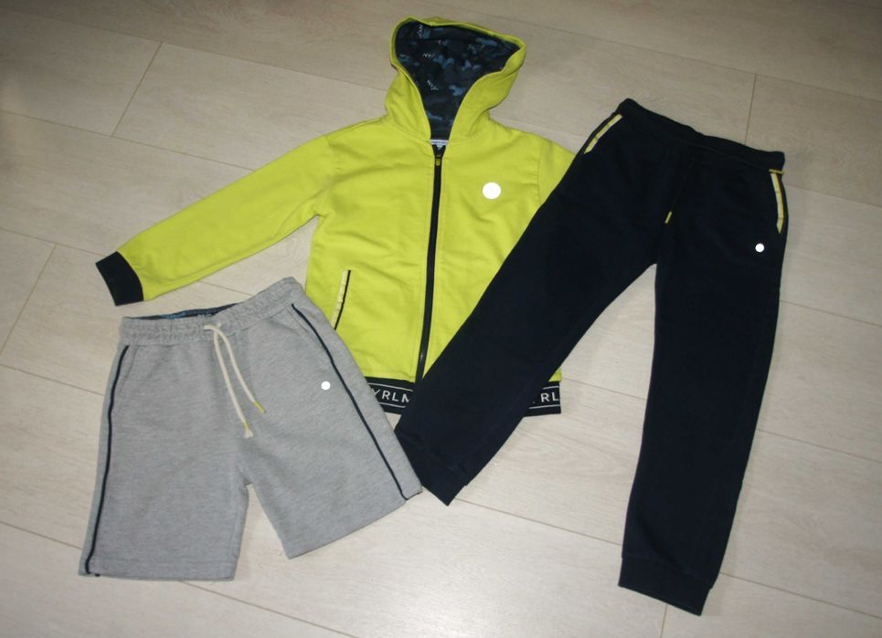 MAYORAL trzyczęściowy limonkowy dres  komplet 116