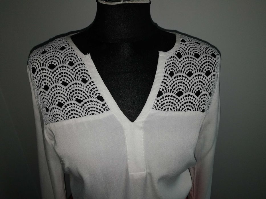 Bluzka z wiskozy biała