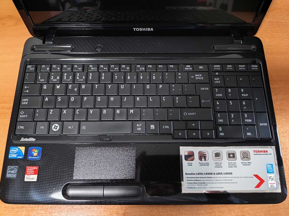 Portátil Toshiba L650 (CPU i5 - RAM 8GB - SSD 240GB)