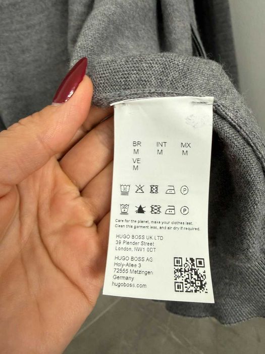 Чоловічий сірий кардиган HUGO BOSS