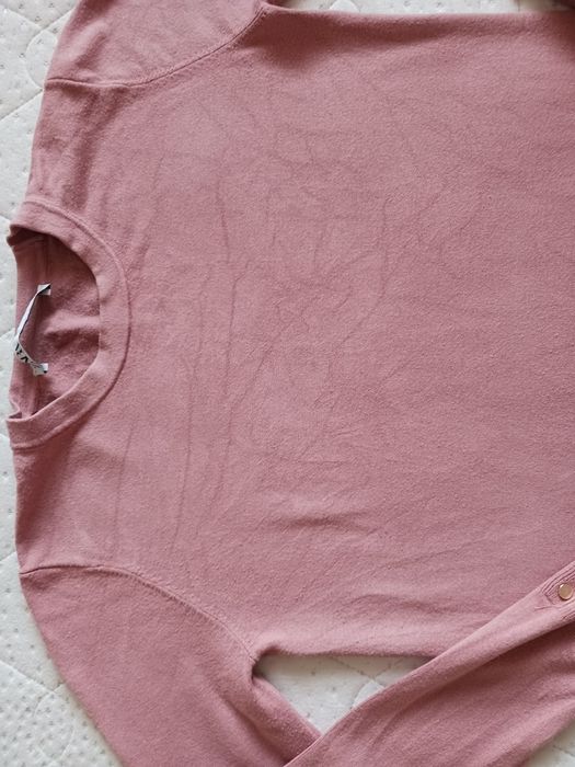 Zara pudrowy róż bluzka sweterek. Rozm. S