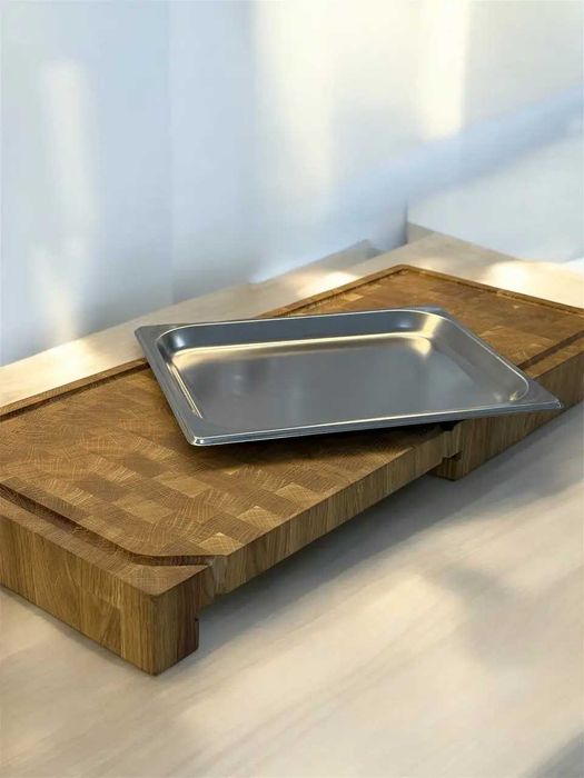 Дошка обробна торцева подвійна з піддоном Gorillas BBQ DS56