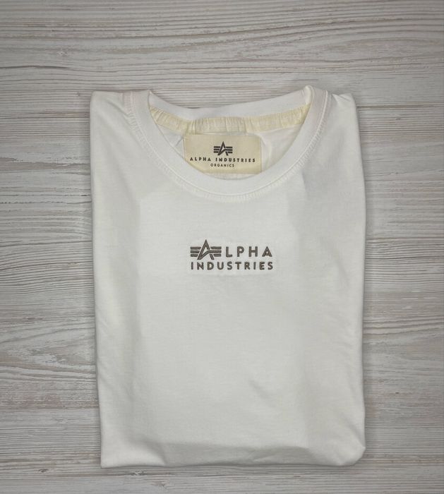 Футболка Alpha Industries біла оригінал