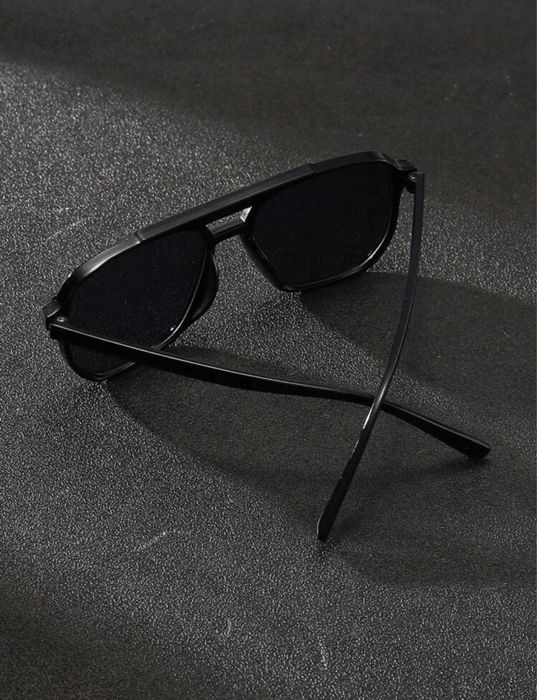 Nowe modne czarne uniseks okulary przeciwsłoneczne w ciemnych szkłach