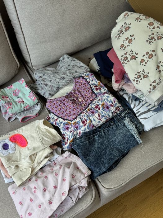 D4 mega paka ubranek dla dziewczynki 98 zara hm super ubranka