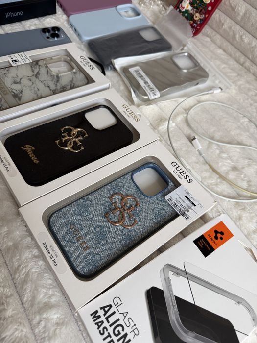 iPhone 13 Pro 128 GB Sierra Blue | Bateria 100% (oryginał) | Zestaw, etui Guess, Spigen