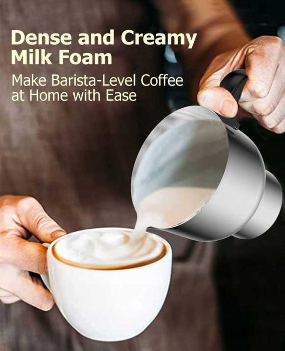 Spieniacz do mleka Juissiart 6w1 600 ml 500W inox LED automatyczny