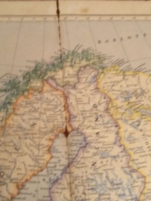 Mapa Europe and the Near East- National Geografic Copyright 1949