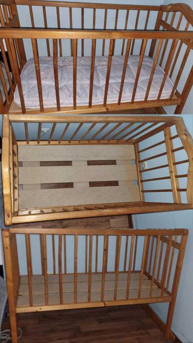 Дитяче ліжко-маятник + матрац від 0 до 2 років