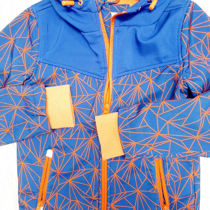 134 kurtka sinsay softshell chaber pomarańczowa chabrowa, fajna,