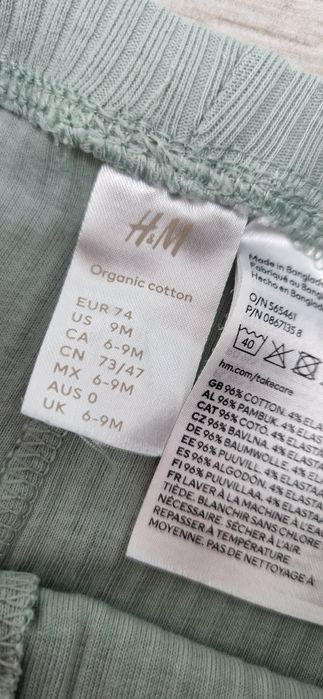 H&M komplet prążek dinozaury dinusie