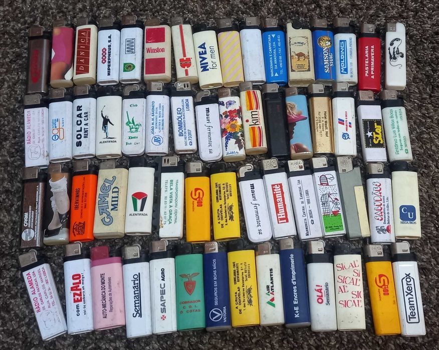 Coleção de isqueiros (6) anos 80 e 90