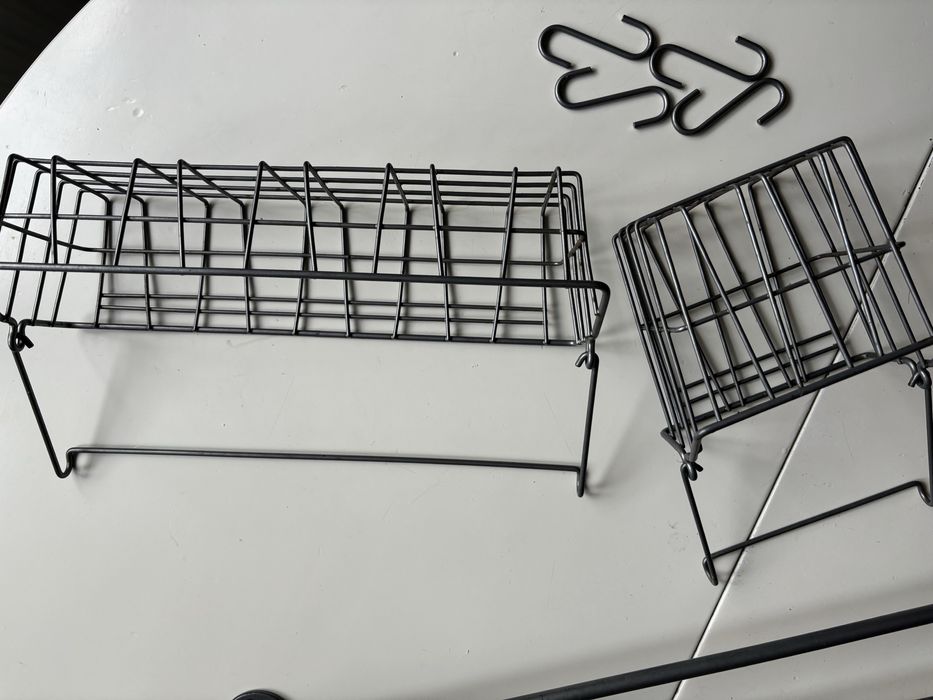 Ikea - 2 szyny relingi + 2 koszyki pojemniki kuchnia metal