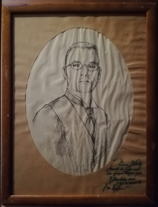 Portret rysunek węgiel