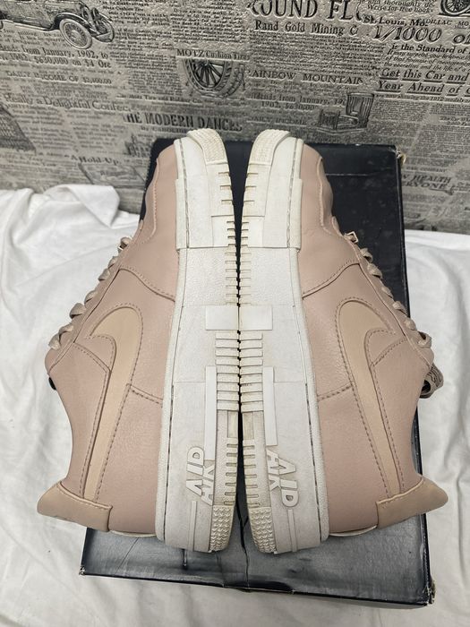 Nike Air Force 1 Low Pixel Particle Beige pudrowy róż sneakersy