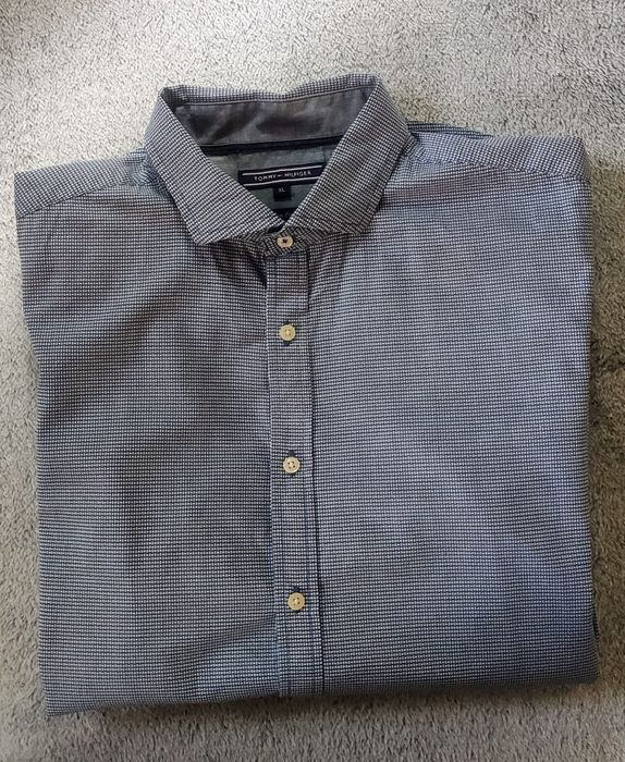 Modna, bawełniana koszula w kratę, Tommy Hilfiger XL 100% bawełna
