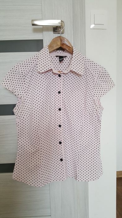 Koszula pudrowy róż w kropeczki H&M