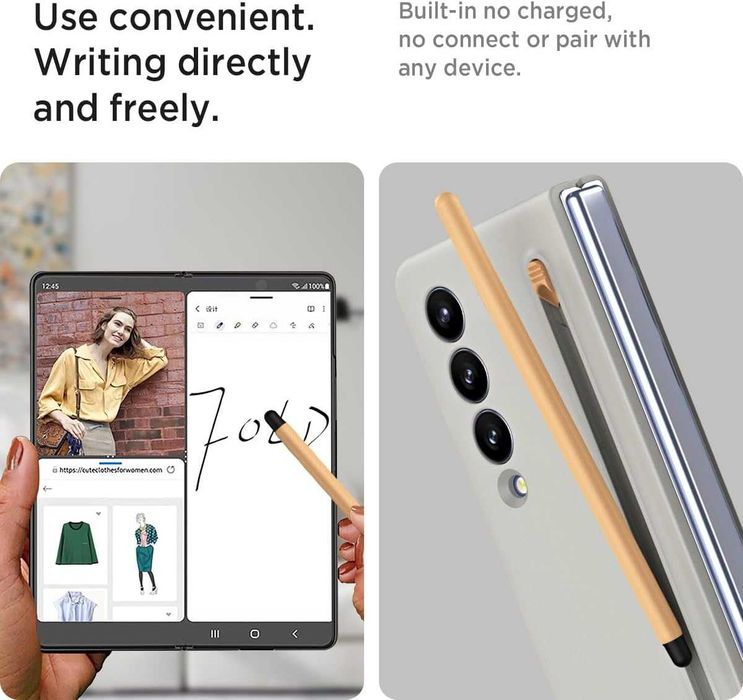 Miimall etui 360 do Samsung Galaxy Z Fold 4 pancerne rysik szare