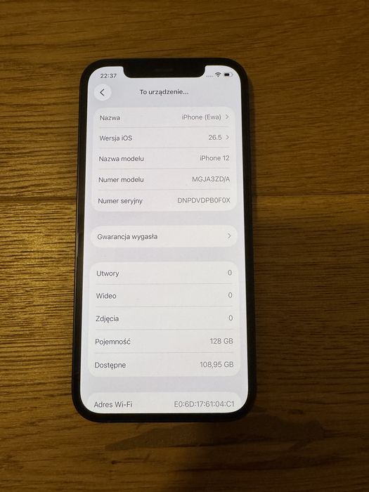 Iphone 12 128 GB czarny
