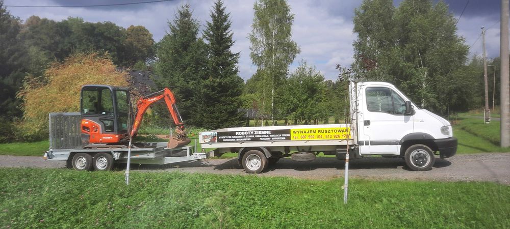 Usługi minikoparka,  brukarstwo