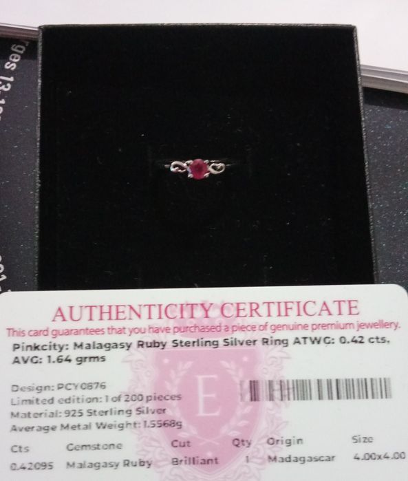 Anel de Prata com Rubi